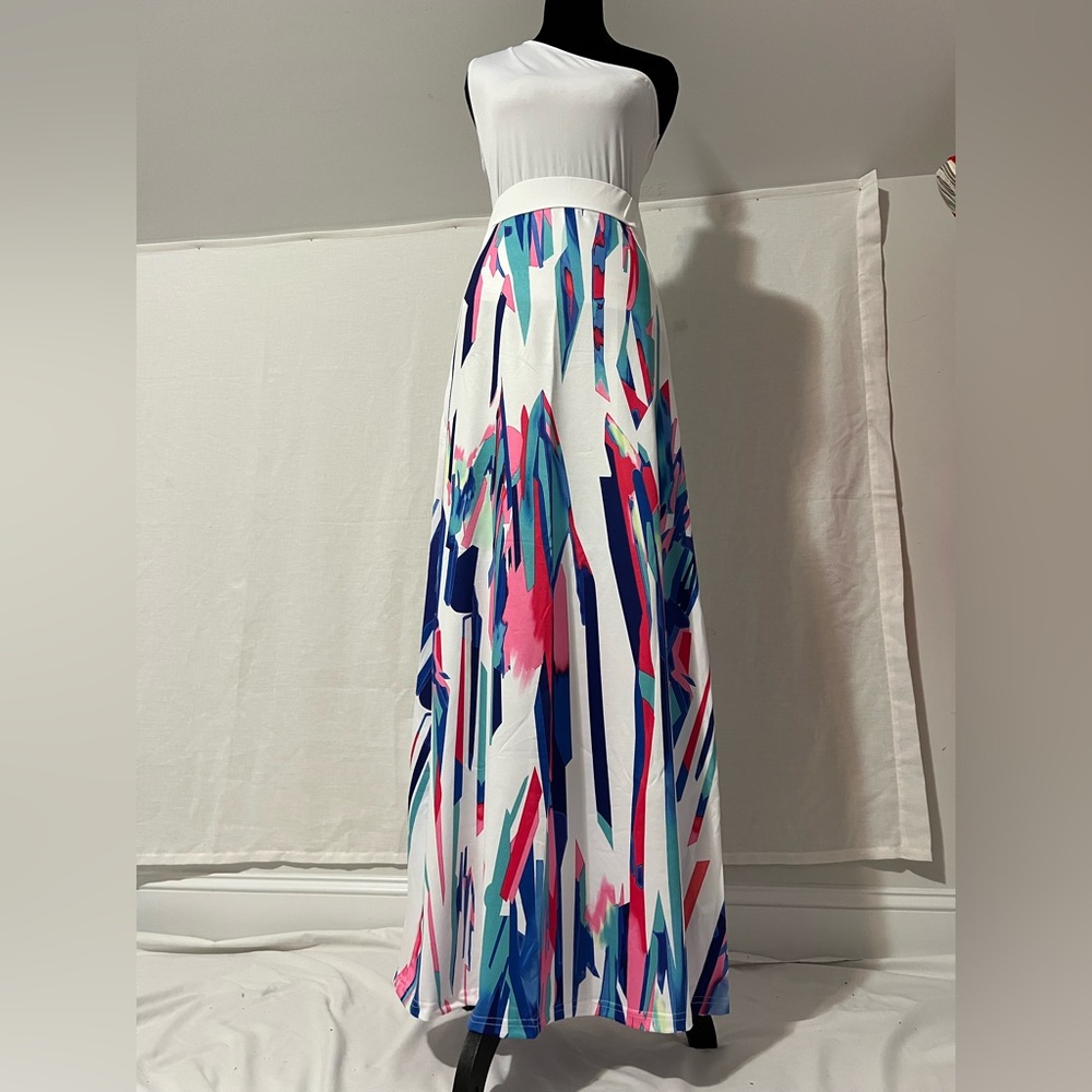 High Waist Maxi Skirt Handmade Size S/M Spandex Polyester Blend New No Tag